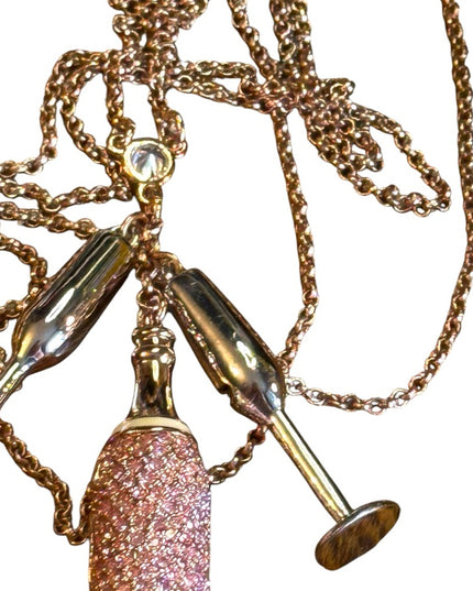 Kate Spade Rose Gold  Make Magic Mini Champagne Pendant Necklace