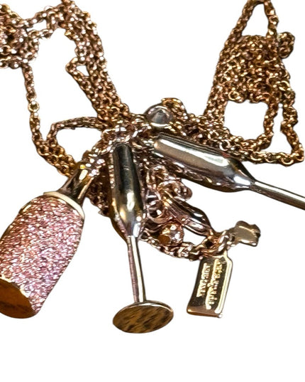 Kate Spade Rose Gold  Make Magic Mini Champagne Pendant Necklace