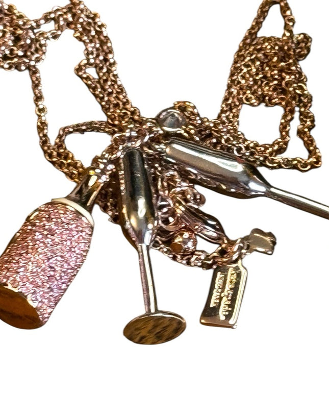 Kate Spade Rose Gold  Make Magic Mini Champagne Pendant Necklace