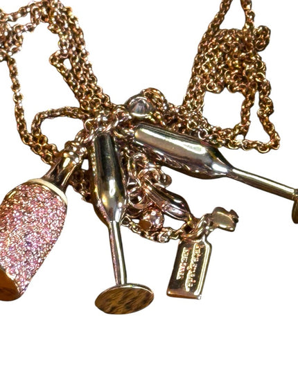 Kate Spade Rose Gold  Make Magic Mini Champagne Pendant Necklace