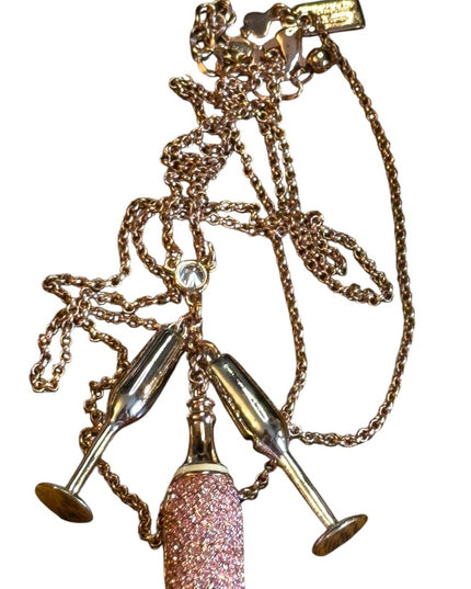 Kate Spade Rose Gold  Make Magic Mini Champagne Pendant Necklace