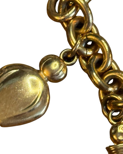 Christian DIOR Bracelet Perfume Bottle Charm Bracelet Gold Tone