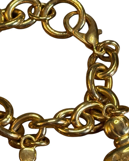 Christian DIOR Bracelet Perfume Bottle Charm Bracelet Gold Tone