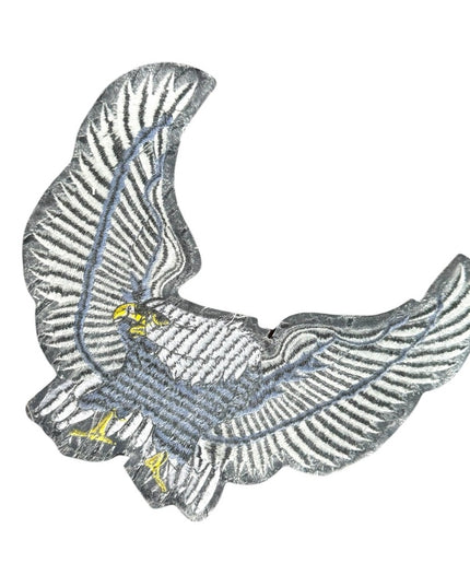 Sewing Blue and White Eagle Bird Patch 8”x7” Large