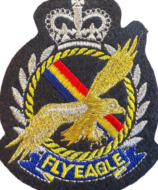 New Fly Eagle Embroidered Patch Crown Royal Sewing Iron on