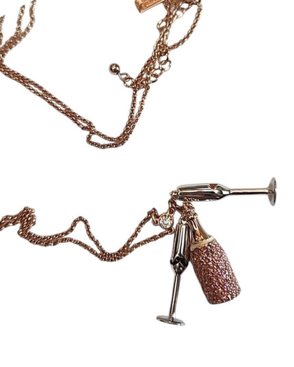 Kate Spade Rose Gold  Make Magic Mini Champagne Pendant Necklace