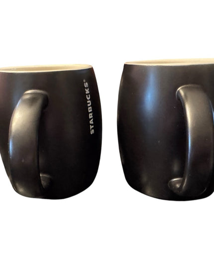 Starbucks Black Ceramic Mugs Set Starbucks Mermaid Logo Black White Coffee 2011