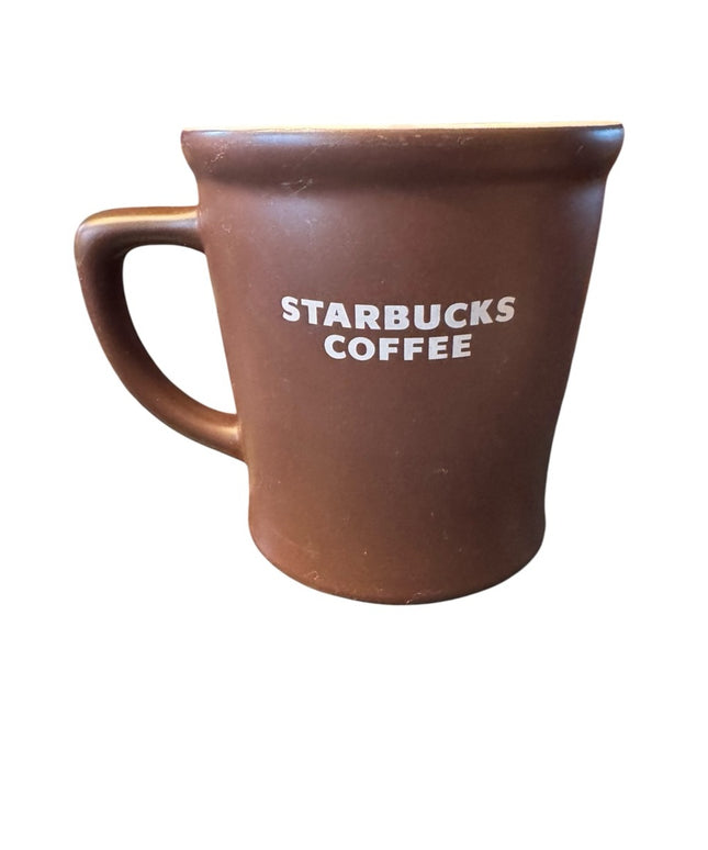 Starbucks Coffee Brown Mug  Starbucks 16 oz Chocolate Brown and White mug 2008