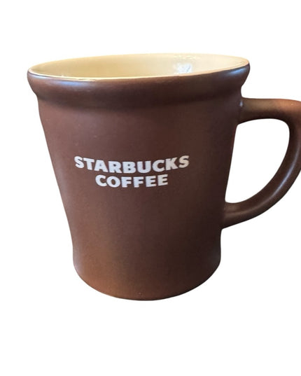 Starbucks Coffee Brown Mug  Starbucks 16 oz Chocolate Brown and White mug 2008
