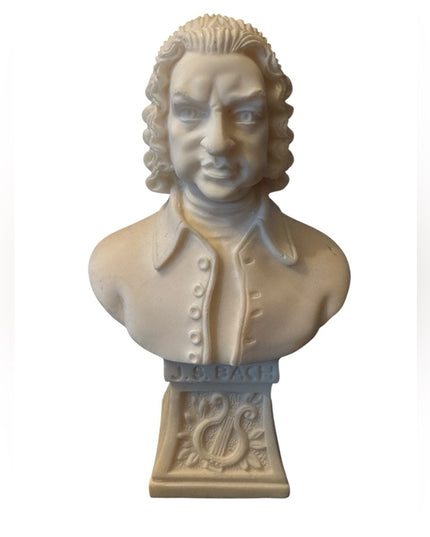 Vintage Classical Composer Bust A. Lucchesi  Sculpture W.A. Bach Made In Italy