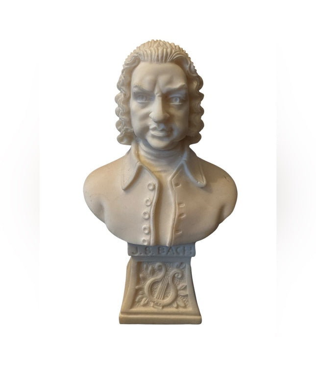 Vintage Classical Composer Bust A. Lucchesi  Sculpture W.A. Bach Made In Italy