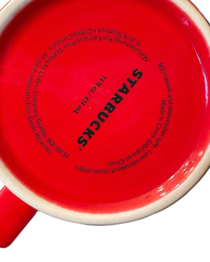 Starbucks LOT of Retired Coffee Mugs Colorful orange red Seville Barista x4pcs