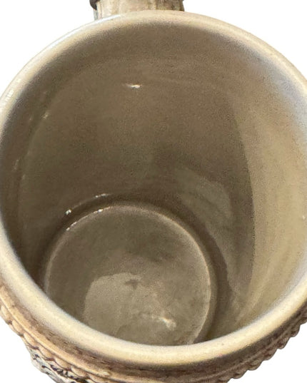 Vintage German Pewter Lidded Beer Stein with Lid Gerz W. Germany Keinen Tropfen