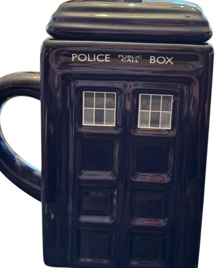 2012 Doctor Who Police Public Call Box Blue Tardis Tall Ceramic Milk Creamer