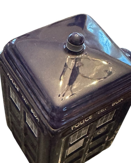 2012 Doctor Who Police Public Call Box Blue Tardis Tall Ceramic Milk Creamer