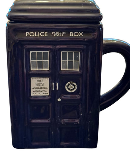 2012 Doctor Who Police Public Call Box Blue Tardis Tall Ceramic Milk Creamer