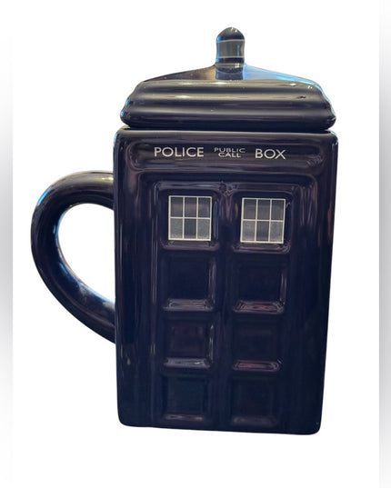 2012 Doctor Who Police Public Call Box Blue Tardis Tall Ceramic Milk Creamer
