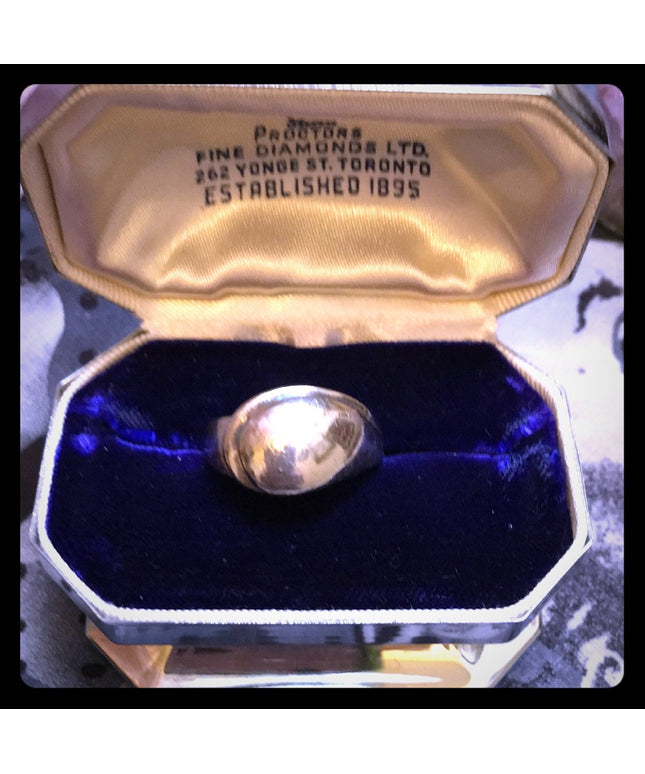 Vintage 1980s sterling modernist chunky ring