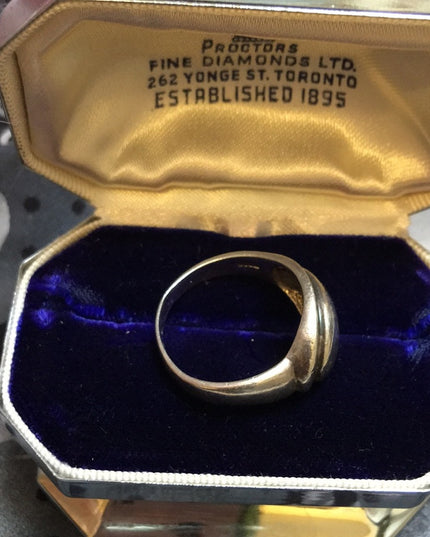 Vintage 1980s sterling modernist chunky ring