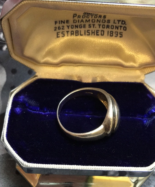 Vintage 1980s sterling modernist chunky ring