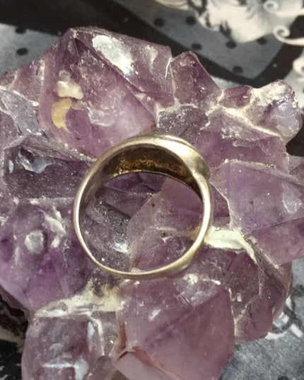 Vintage 1980s sterling modernist chunky ring