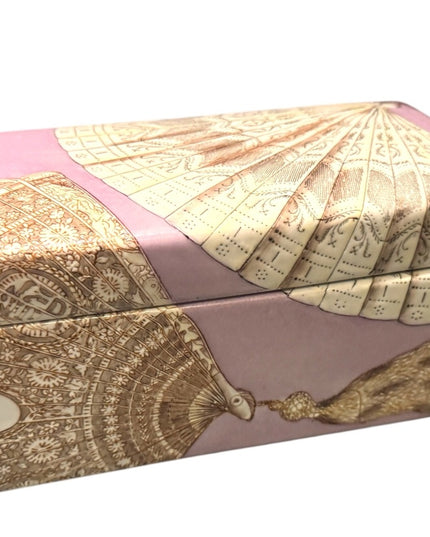 Vintage Fabienne Jouvin Fan Design Ceramic Art Deco inspired Jewelry Box