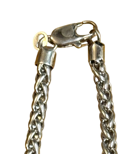 Beautiful 14k Gold Sterling 925 Diamond Statement Necklace Signed JTL Israel