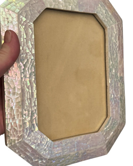 Elegant Vintage MOP Mother of pearl mosaic Iridescent Photo Frame