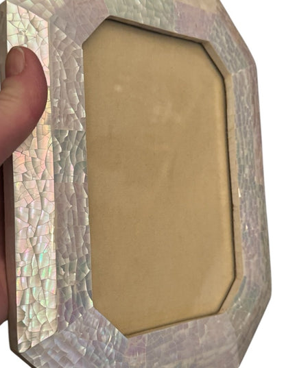 Elegant Vintage MOP Mother of pearl mosaic Iridescent Photo Frame