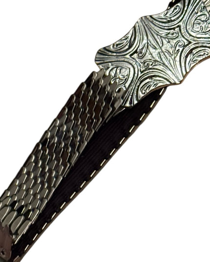 Vintage 1980s Fish Scale Belt Stretch Silver finish Metal Snakeskin scales
