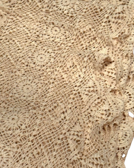 Antique Lace Dinner Cloth heirloom early 1900s  Cream oblong linens tablecloth
