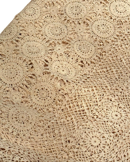 Antique Lace Dinner Cloth heirloom early 1900s  Cream oblong linens tablecloth