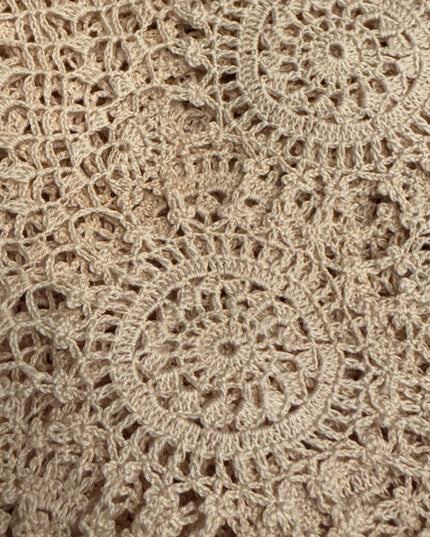 Antique Lace Dinner Cloth heirloom early 1900s  Cream oblong linens tablecloth