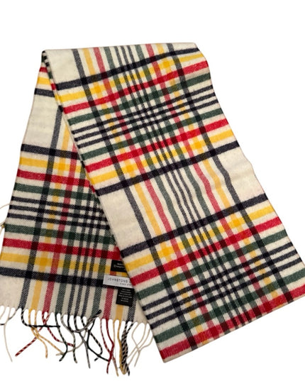 Sold Out! HBC x Johnstons of Elgin Multistripe Tartan Scarf Scottish Bay colors