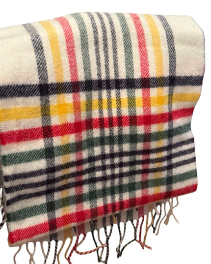 Sold Out! HBC x Johnstons of Elgin Multistripe Tartan Scarf Scottish Bay colors