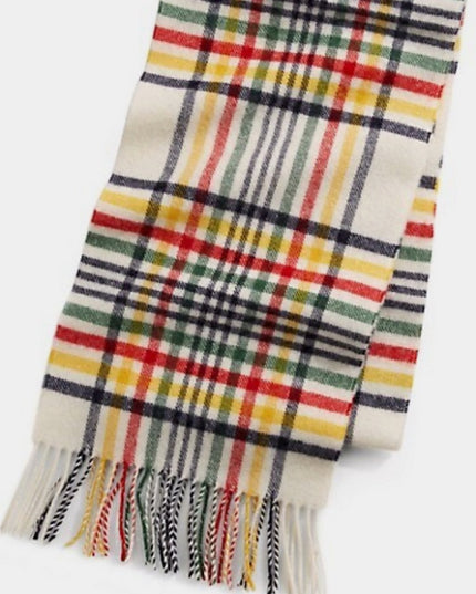 Sold Out! HBC x Johnstons of Elgin Multistripe Tartan Scarf Scottish Bay colors