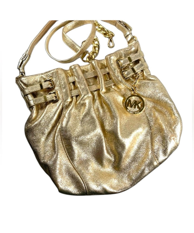 Lovely Gold Metalic Michael Kors Large shoulder bag hobo