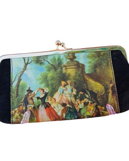 Vintage victorian print wallet Beautiful! sateen