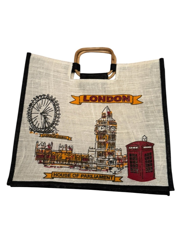 London House of Parliament Tote Bag Multicolor Themed Tote Bag Souvenier UK