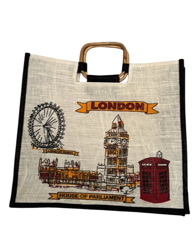 London House of Parliament Tote Bag Multicolor Themed Tote Bag Souvenier UK