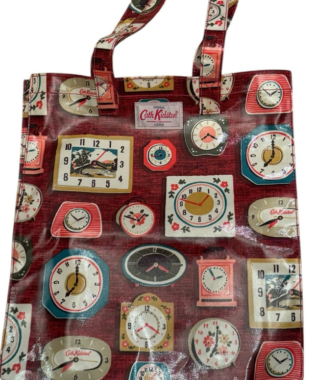 Cath Kidston Retro Clock Print Tote Bag Clocks Weather proof London