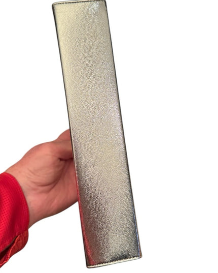 Elegant Vintage John Hart Silver  Metallic Clutch wristlet 1950s