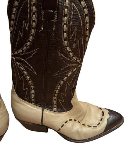 Vintage Don Quijote SouthWestern Boots Cowboy Shoes Womens - Leather Ornate