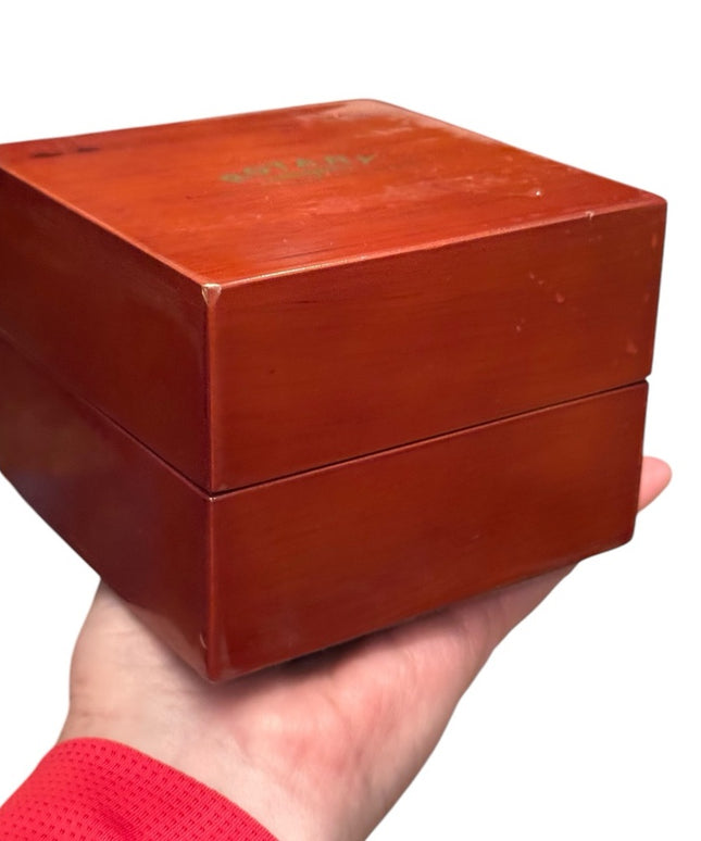 Elegant vintage acrylic finish Wooden Rotary watch Jewelry Box
