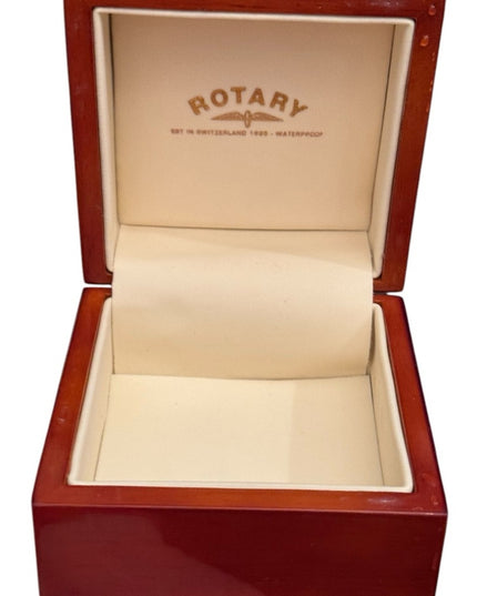 Elegant vintage acrylic finish Wooden Rotary watch Jewelry Box