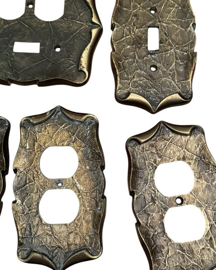 Vintage LOT Amerock paintable Brass Light Switch Covers x13 pcs 1950s MCM