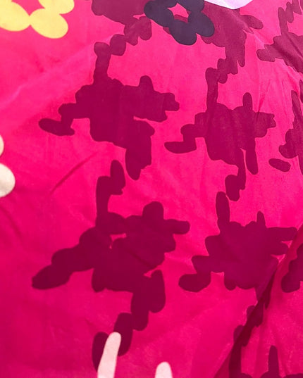 Anne Klein printed pink purple flower 🌸 silk scarf