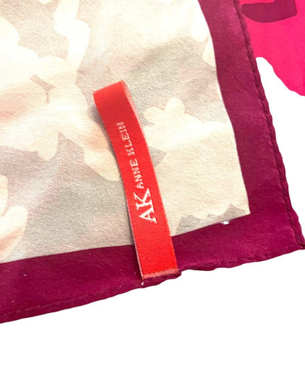 Anne Klein printed pink purple flower 🌸 silk scarf