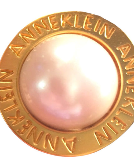 Vintage Faux pearl Anne Klein Scarf clip chunky