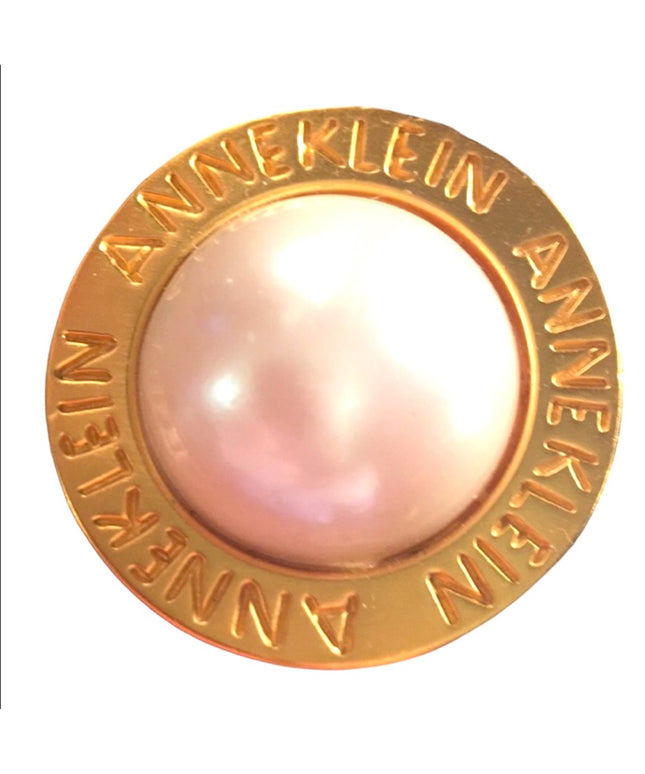 Vintage Faux pearl Anne Klein Scarf clip chunky